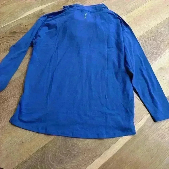 NWT RLX Ralph Lauren cowl neck hoodie Sz L in royal blue - soft! - Picture 8 of 8